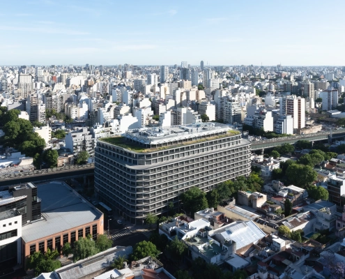Vista aérea del proyecto Mirabilia Fitz Roy en Buenos Aires