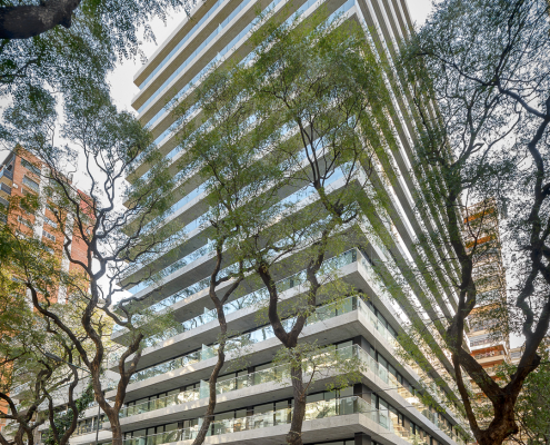 Fachada del proyecto Quartier Lacroze en Buenos Aires